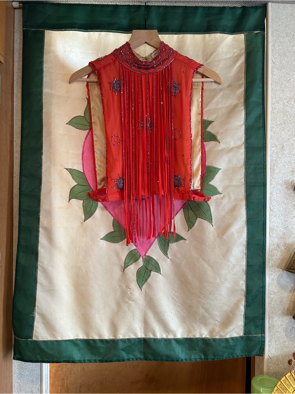 Charlotte Ronson Orange Beaded Fringe dress